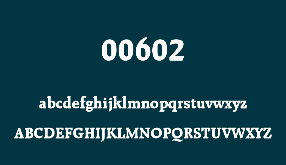 00602 font