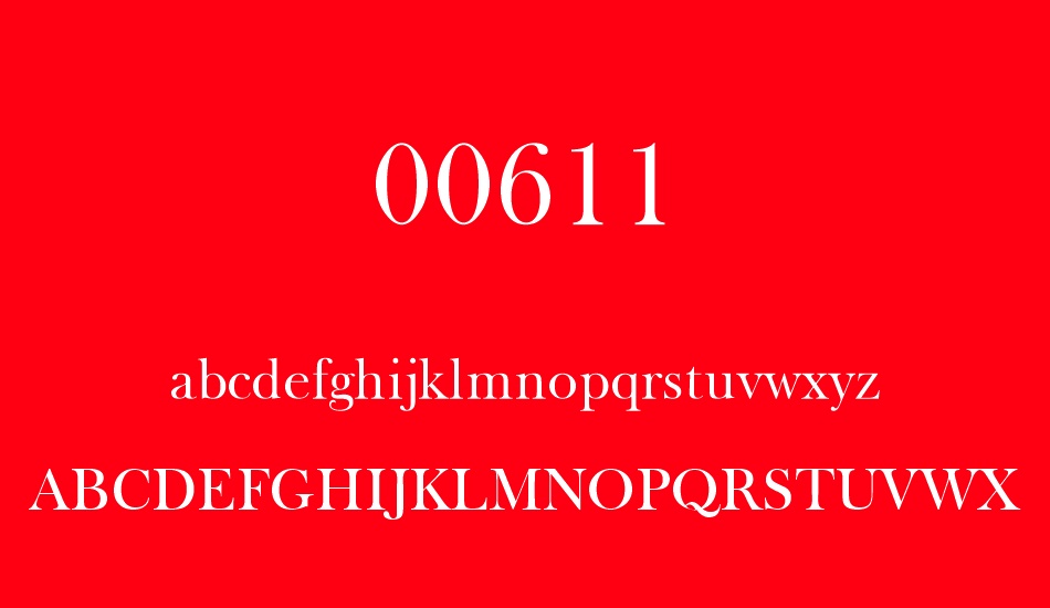 00611 font