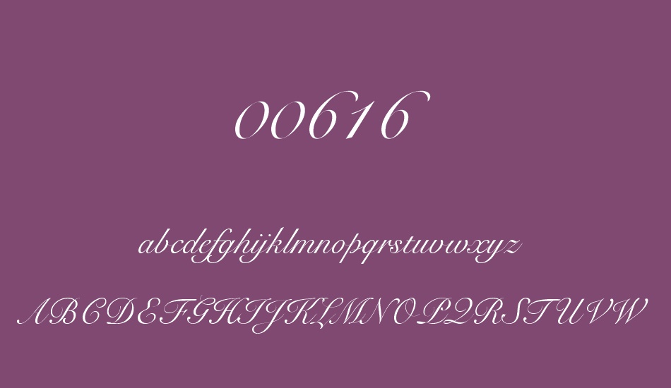 00616 font