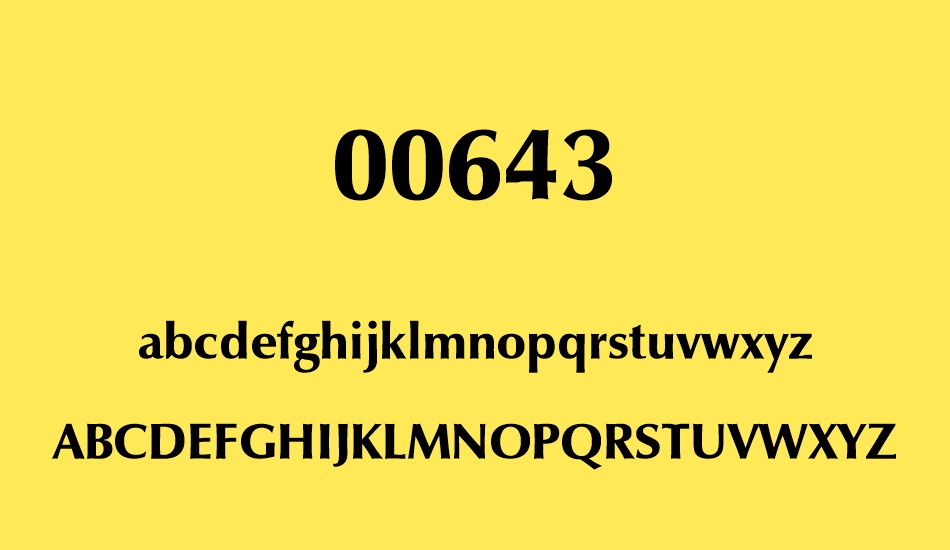 00643 font