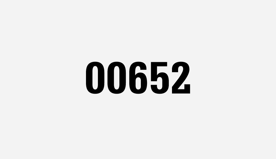 00652 font big