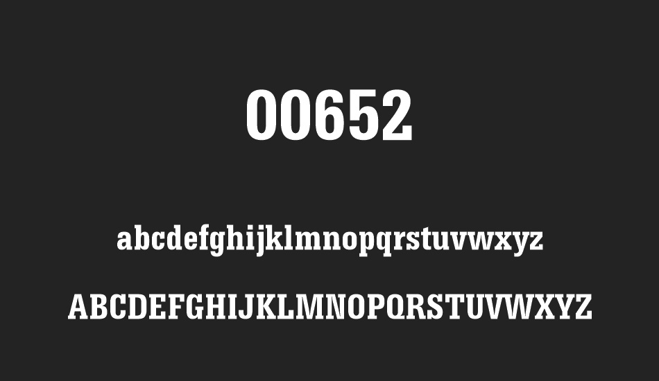 00652 font