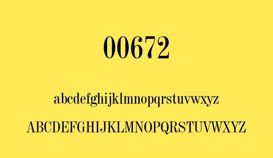 00672 font