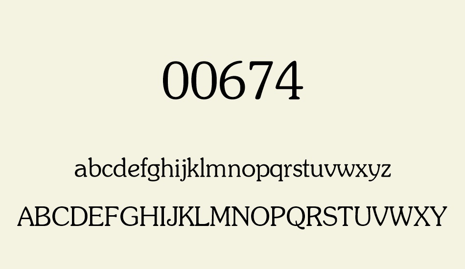 00674 font