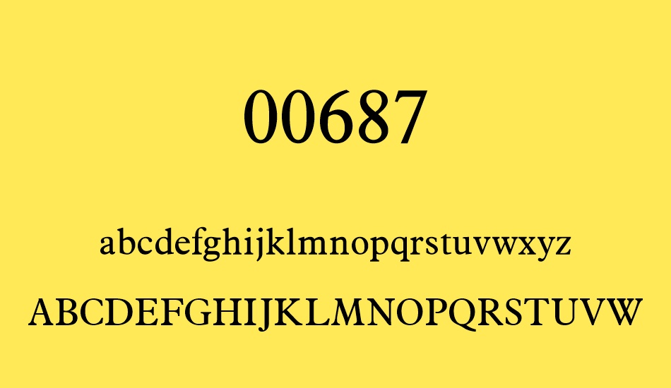 00687 font