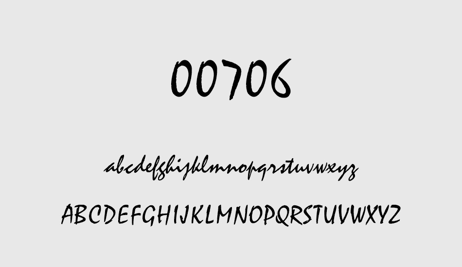 00706 font