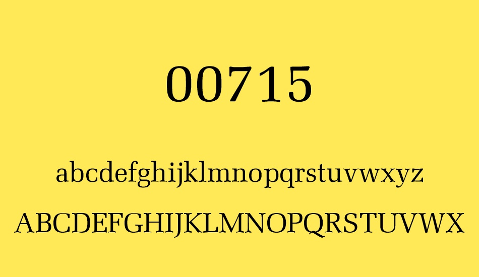 00715 font