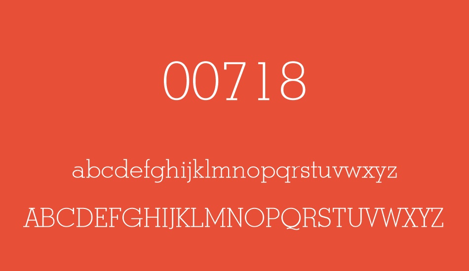 00718 font