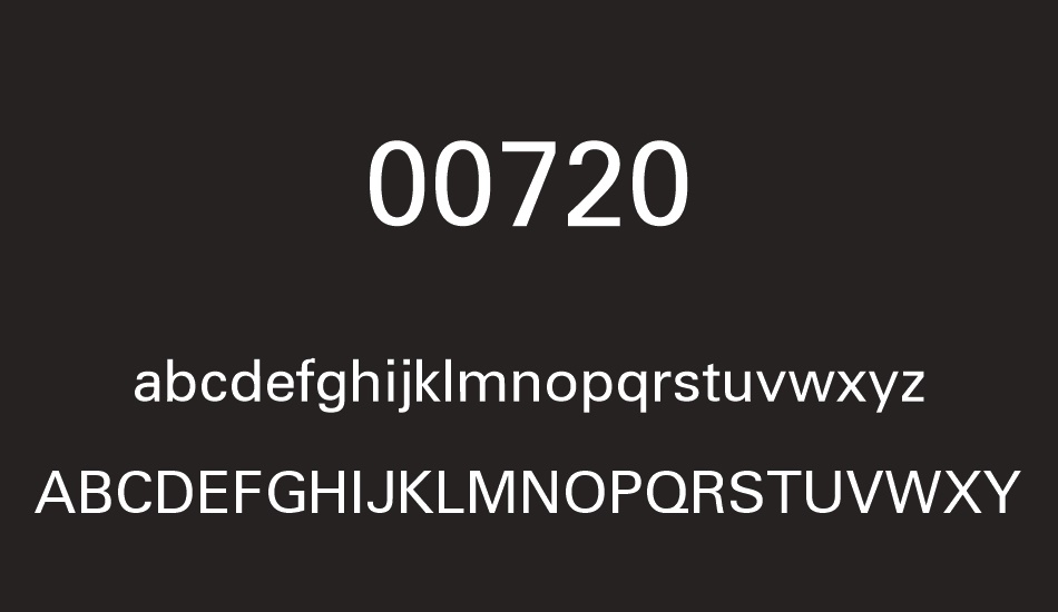 00720 font