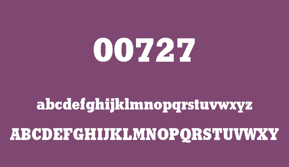 00727 font