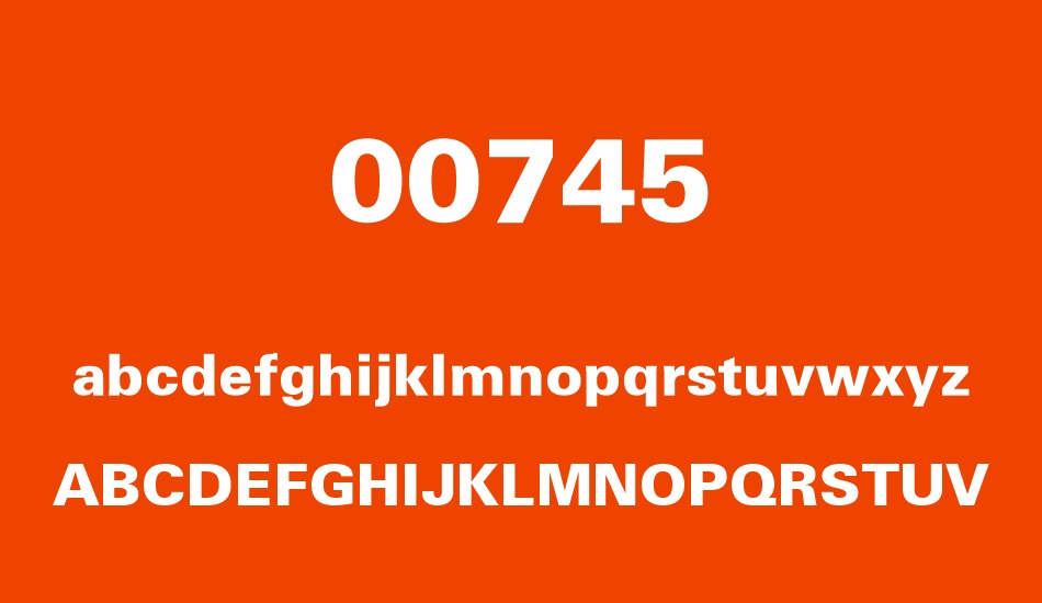 00745 font