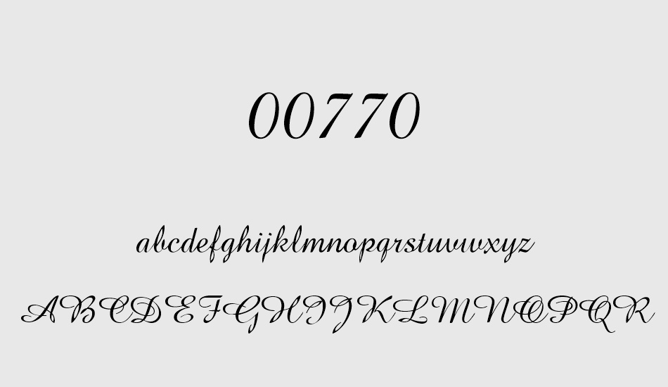 00770 font