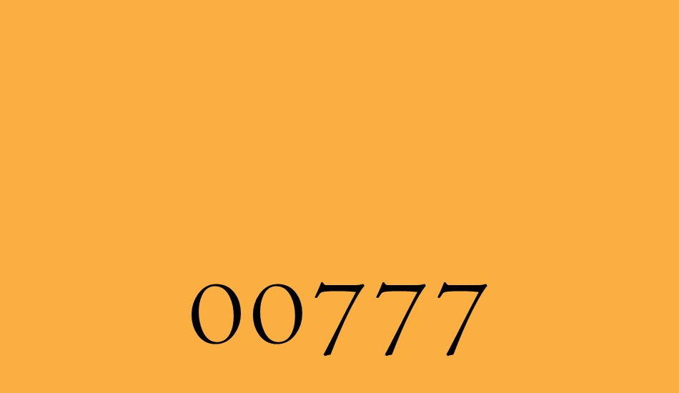 00777 font big