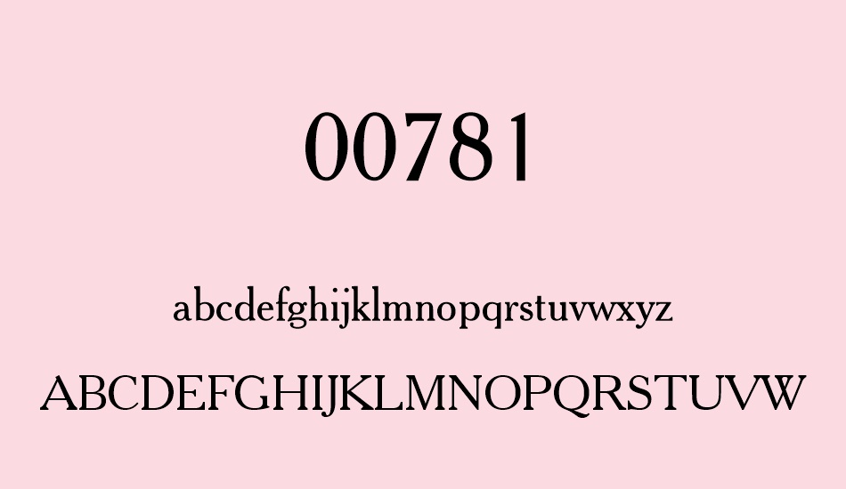 00781 font