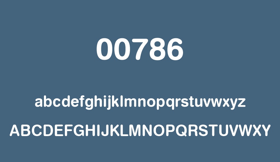 00786 font