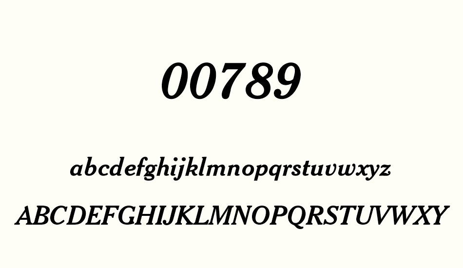 00789 font