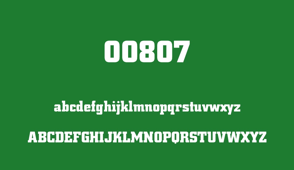 00807 font