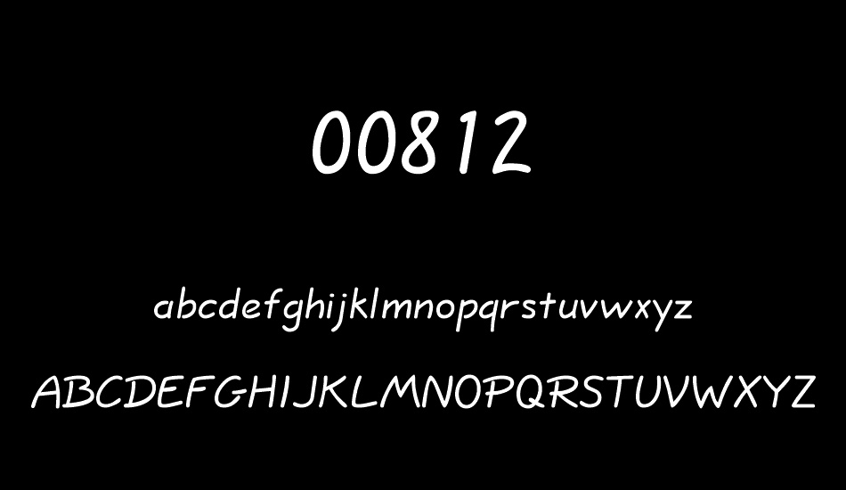 00812 font