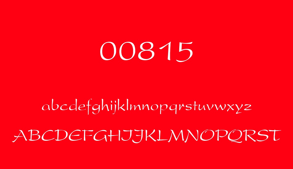 00815 font