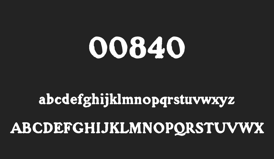 00840 font