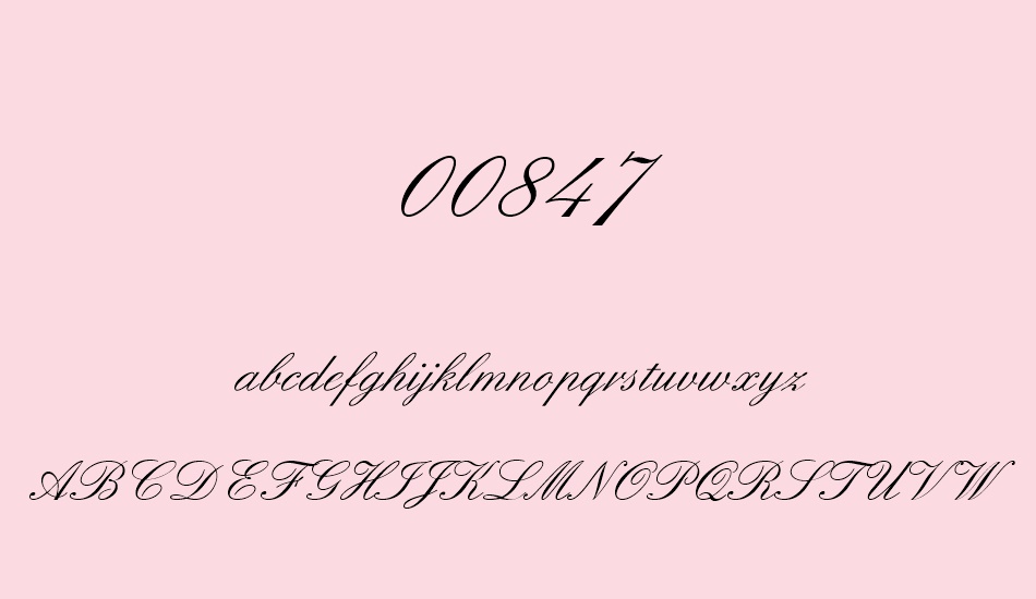 00847 font