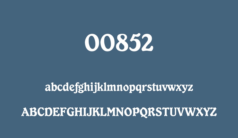 00852 font