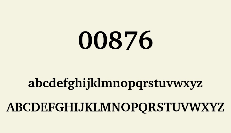 00876 font