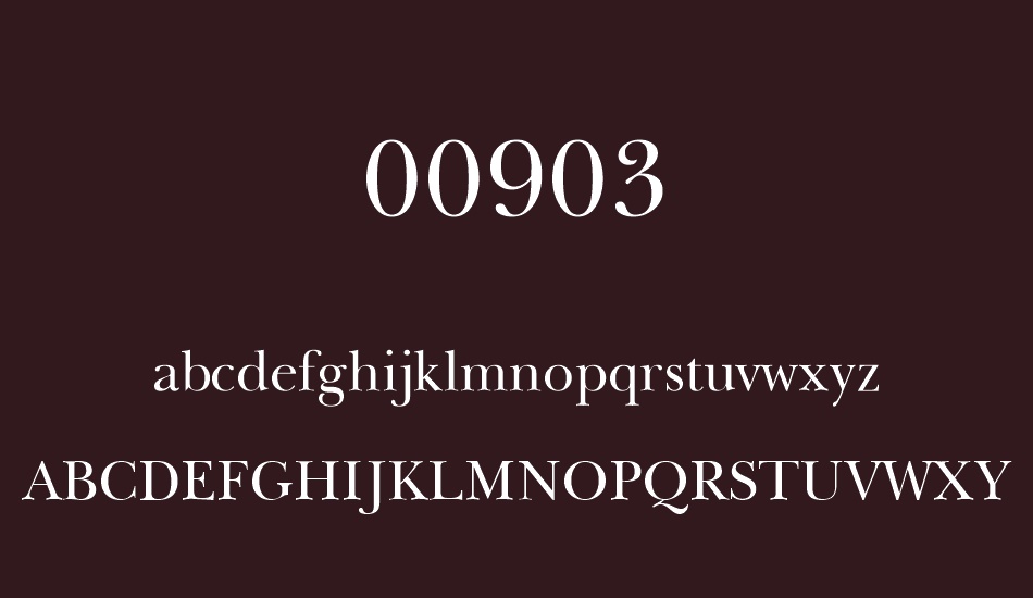 00903 font