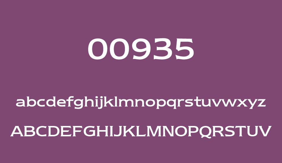 00935 font