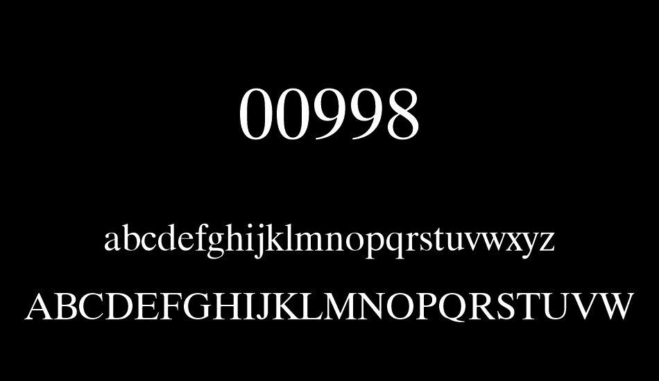 00998 font