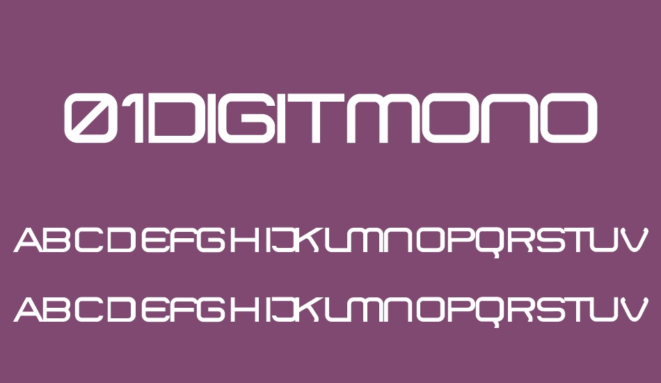01-digitmono font
