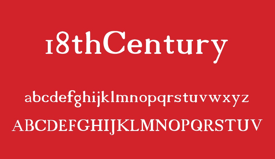 18thcentury font