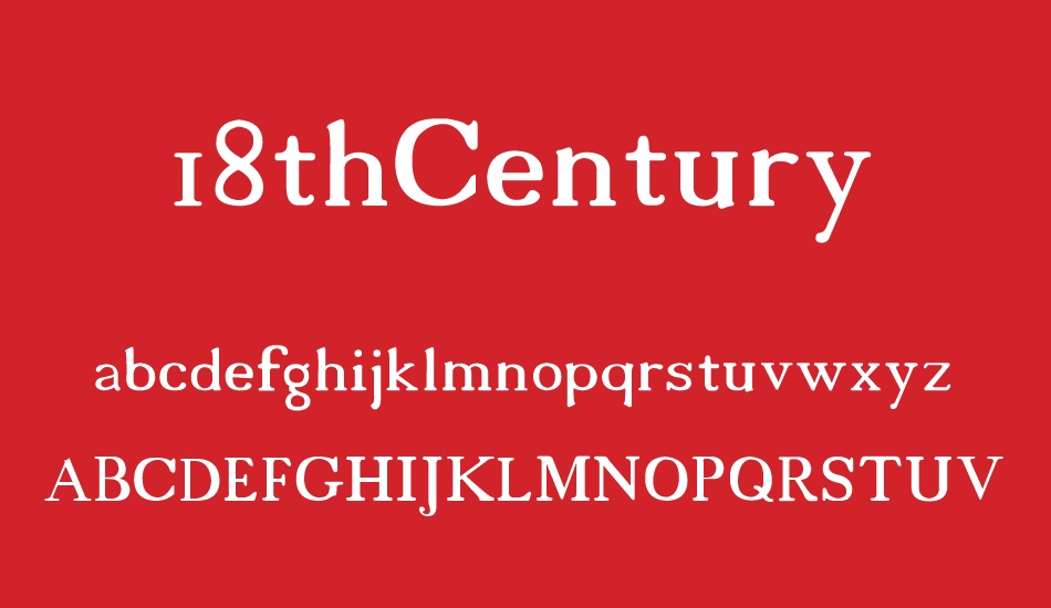 18thcentury font