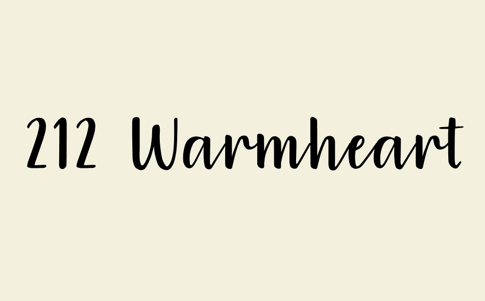 212 Warmheart font big