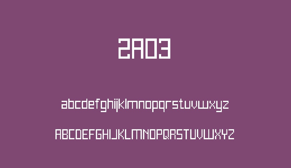 2a03 font