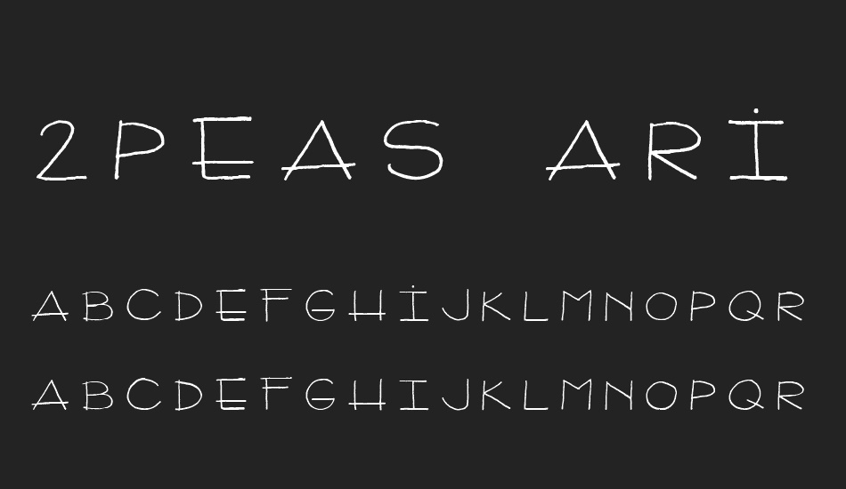 2peas-arizona font