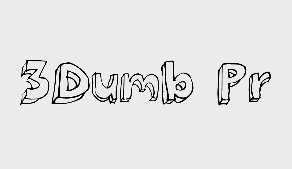 3dumb-pro font big