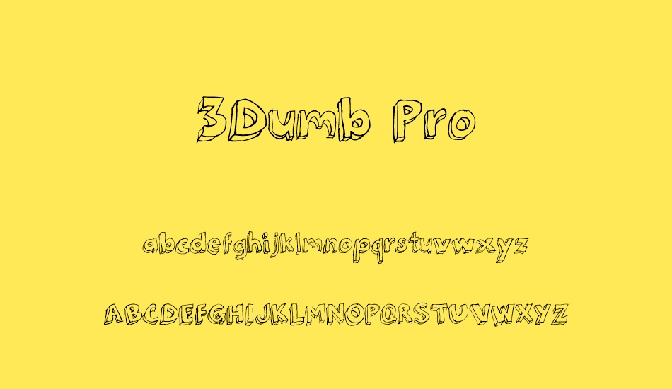 3dumb-pro font