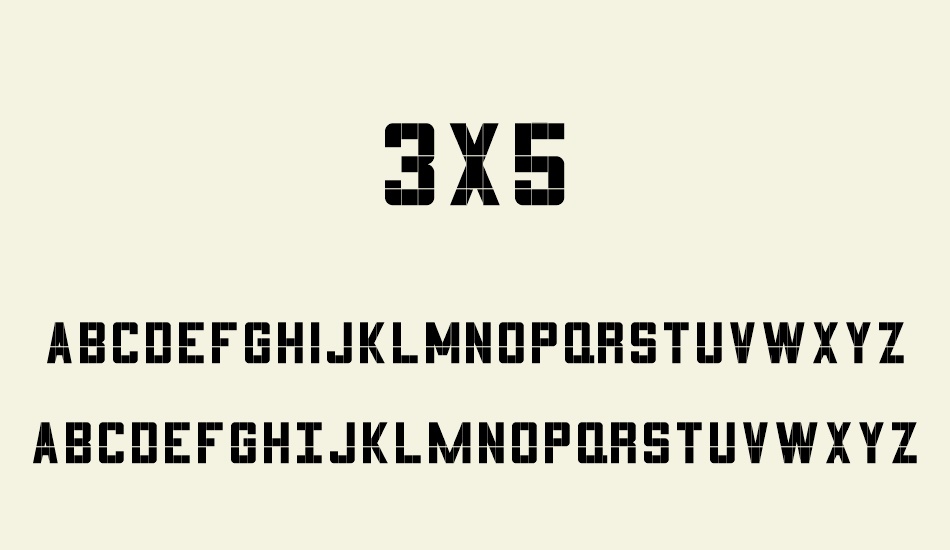 3x5 font