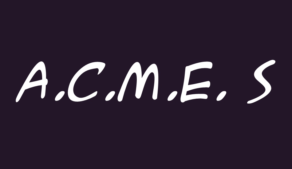 a-c-m-e--secret-agent font big