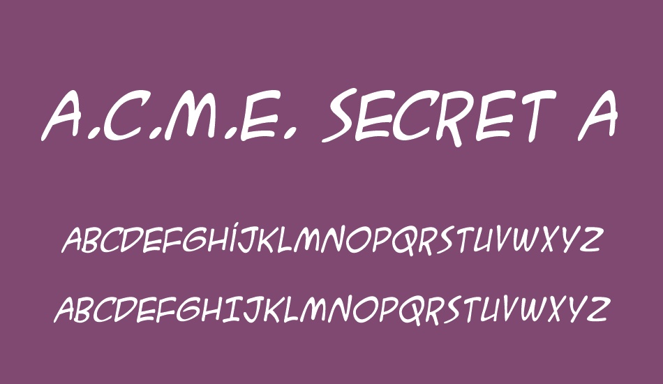 a-c-m-e--secret-agent font