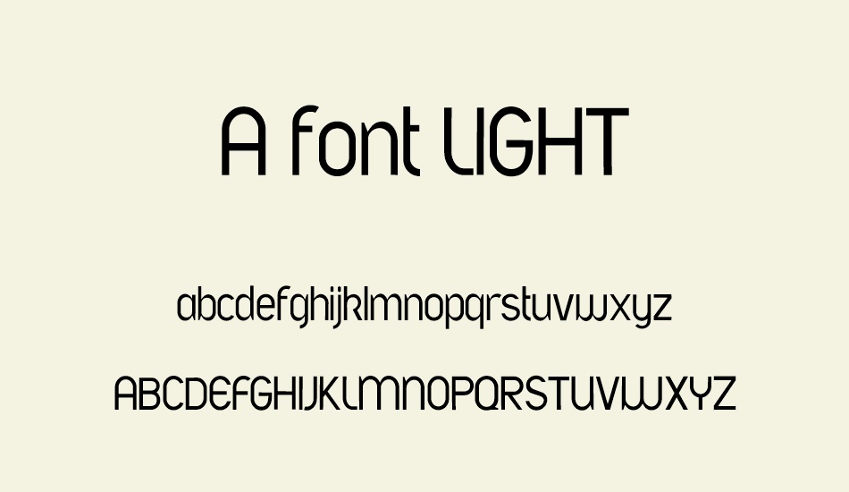 a-font-lıght-personal-use font