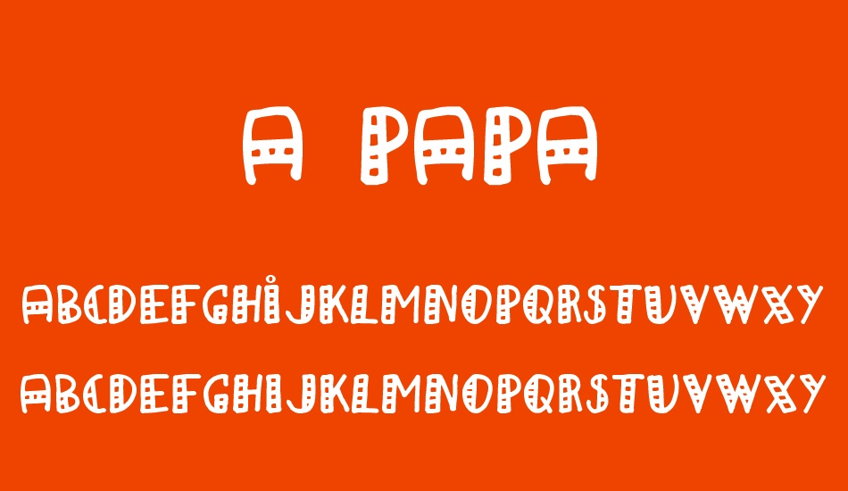 a-papa font