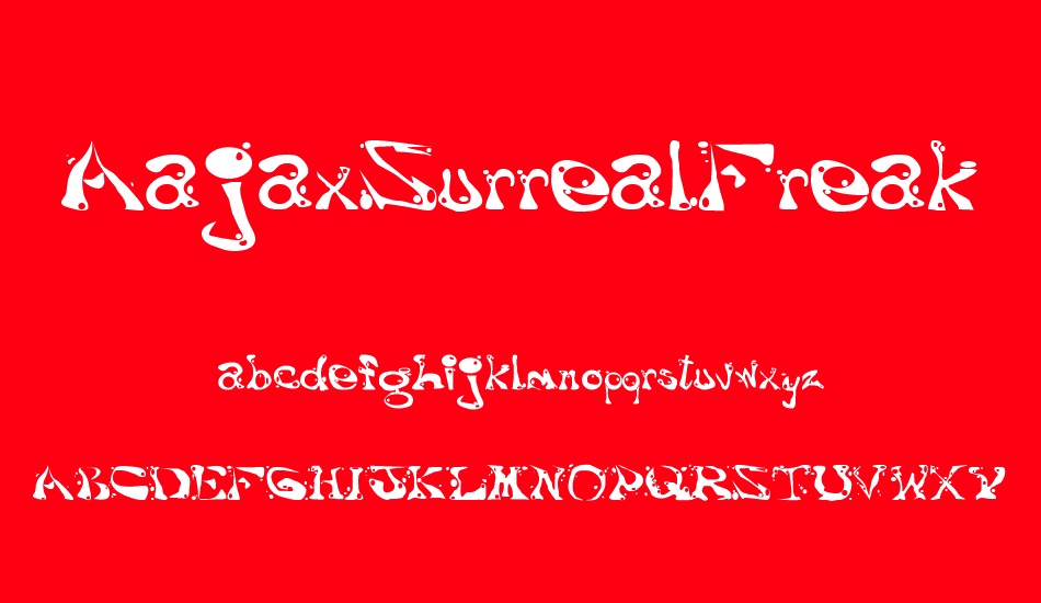 aajaxsurrealfreak font