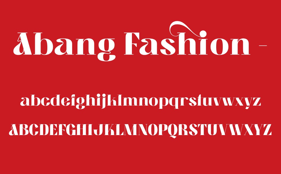 Abang Fashion font