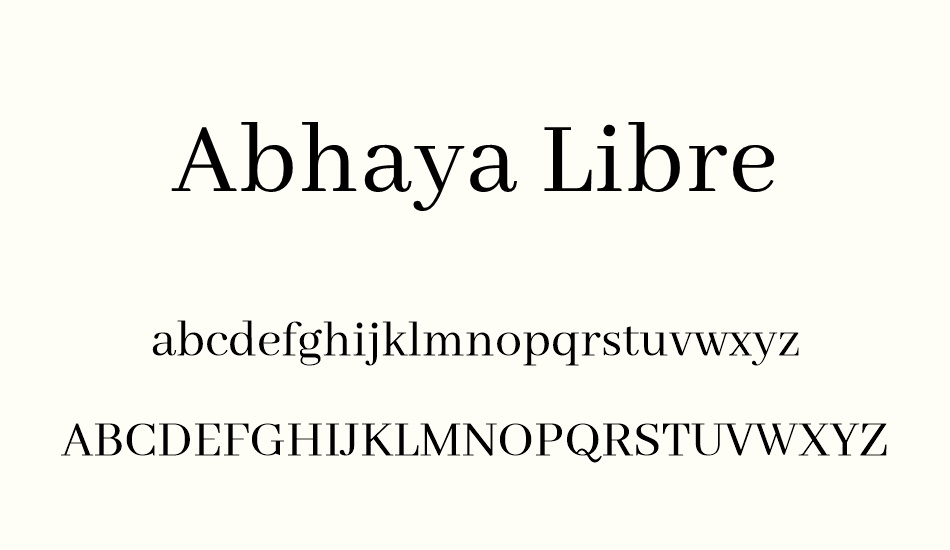 abhaya-libre font