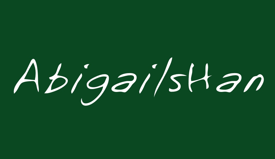 abigailshand font big