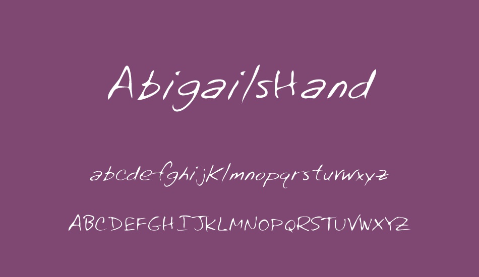 abigailshand font