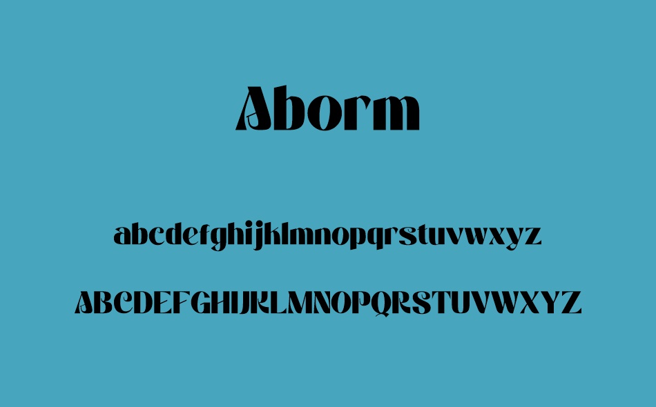 Aborm font