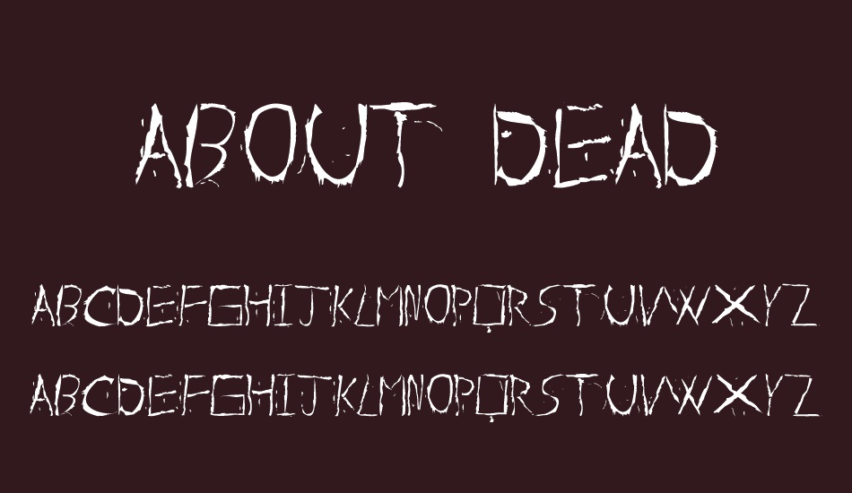 about-dead font